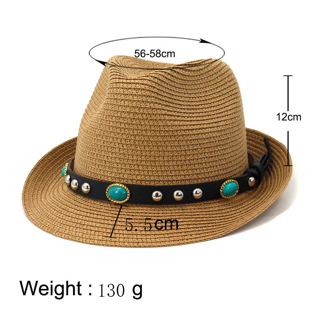 Simple Summer Women's Beach Hat Female Casual Panama Hat Men Jazz Hat Lady Brand Women Flat Brim Straw Cap Girls Sun Hat