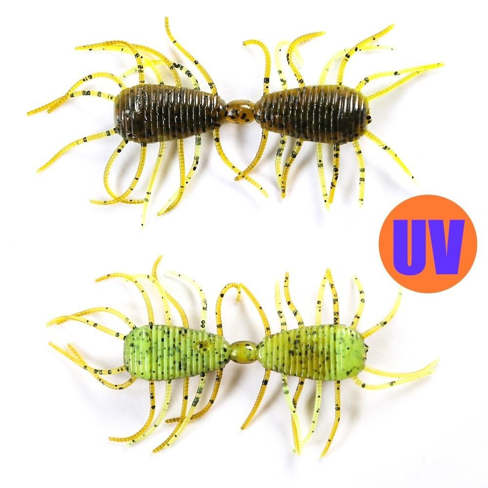 8pcs Silicone Material Fishing Artificial Lures 51mm Length Silicone Baits  For Pike Fishing