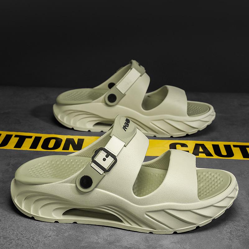 Men's Trendy EVA Cross-Strap Sandals – Thick Sole for Outdoor Sports & Beach