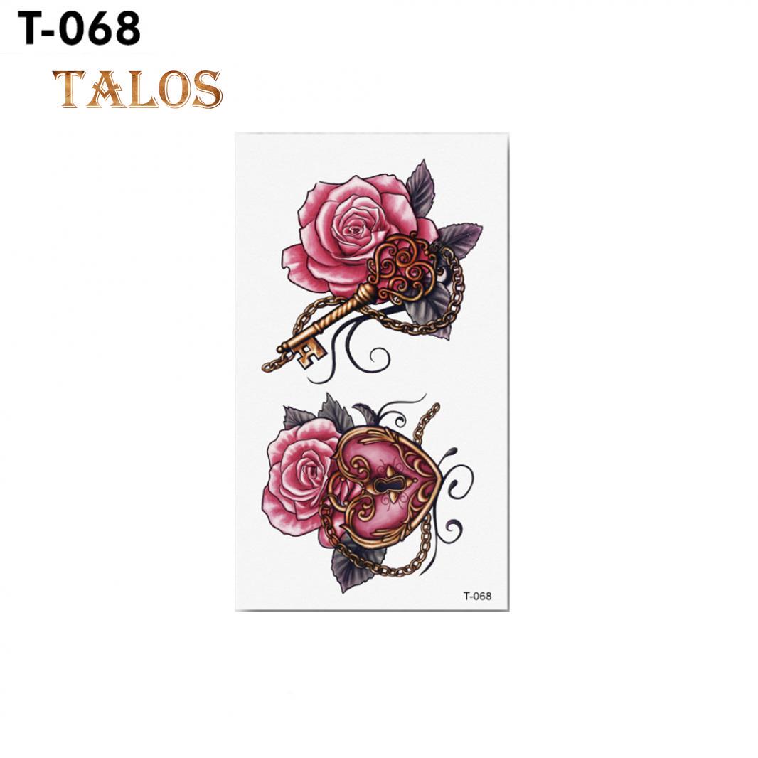 

1 аркуш Водонепроникна квітка, тварина, бантик, тимчасове татуювання, наклейка, боді-арт, тимчасові татуювання T-068