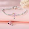 Bead Components Copper Metal Charm Bead Components Authentic Original Pink Suitcase Bead Components Compatible With Bracelet High Quality Fine