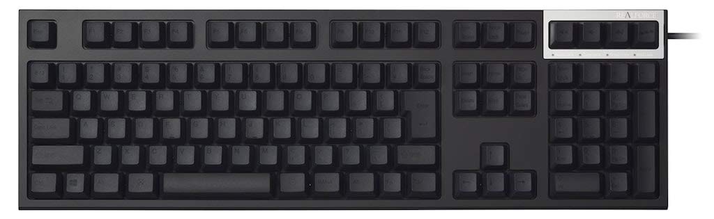 

Topre REALFORCE SA R2 Japanese 112 Keys Capacitive USB Keyboard with 30g Sublimation Printing No Kana Black Non-Contact Silent/APC Function, Weight, чорний