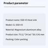 Ssd-V3 2280 M.2 Dual Heat Pipe Solid State Drive Nvme Grille-Type All-Aluminum Vest High-Efficiency Heat Sink Gaming Accessories