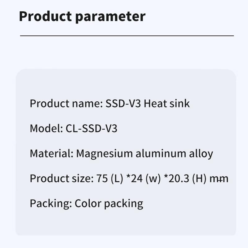 Ssd-V3 2280 M.2 Dual Heat Pipe Solid State Drive Nvme Grille-Type All-Aluminum Vest High-Efficiency Heat Sink Gaming Accessories