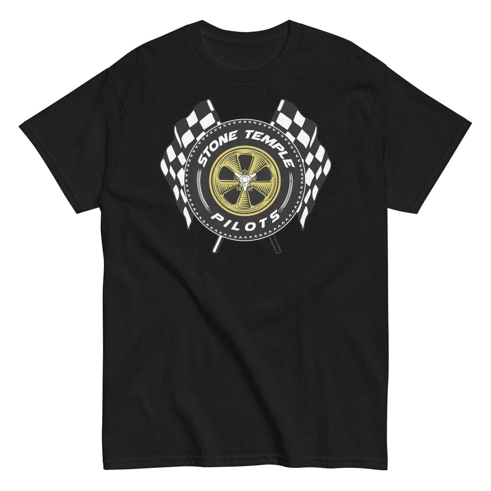 MerchMoment Stone Temple Pilots Racing Tire T-Shirt T-Shirt Black New M