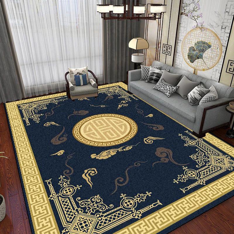 Luxury Chinese Style Large Living Room Rugs Coffee Tables Carpets for Bed Room Decor Non-slip Washable Floor Mats Entry Doormat