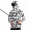 Quick-Dry Breathable Fishing Shirt UPF 50+ UV Protection, Cooling Lightweight Sun Shirt for Men & Women, Summer Outdoor Fishing Apparel _Camouflage Wh