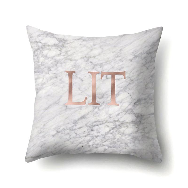 Polyester Pillow Case Automobile Decoration Home Printed Pillow Case Waist Cushion Cover Car Cushion Head Cushion Cover