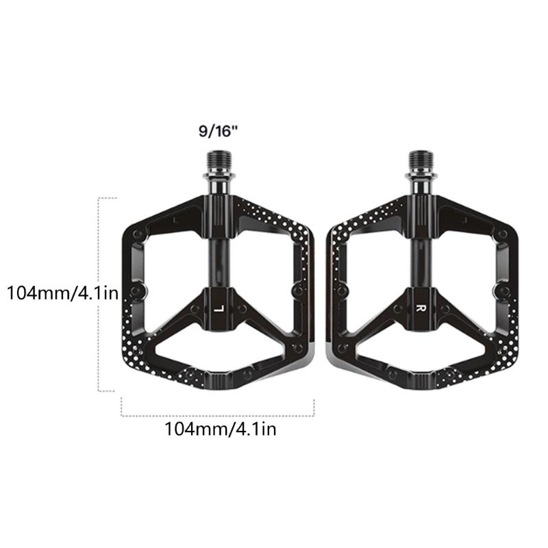 High Speed Aluminum Bike Pedals Cycling High Strengths Wide Platform Pedals for Various Cycling Environment