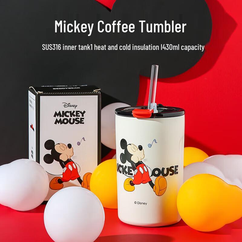Beijuxiong Портативная термокружка для кофе с трубочкой Микки Маус