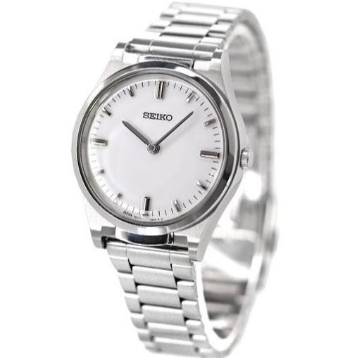 Мужские часы Seiko SQBR019 для слабовидящих, тактильные, с белым серебристым циферблатом, кварцевые