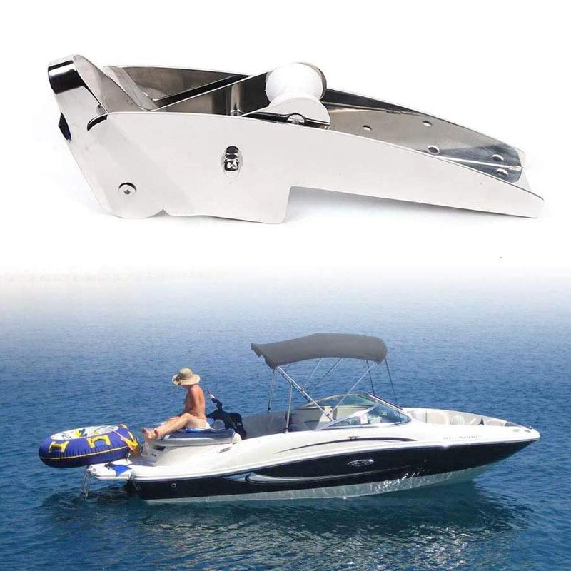 Boat Stainless Steel 420mm Anchor Bracket Nylon Bow Roller Hinged Launching Electro-Polished Anchor Locking Control Accessories