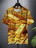 Lustiges Muskelkörper 3D-gedrucktes T-Shirt Sommer Herren Designer Kleidung Hässliches Brusthaar Rundhals Kurzarm Tops