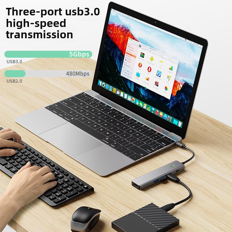 Type-C 4K HD Multi-Port Expansion Dock with Screen Converter
