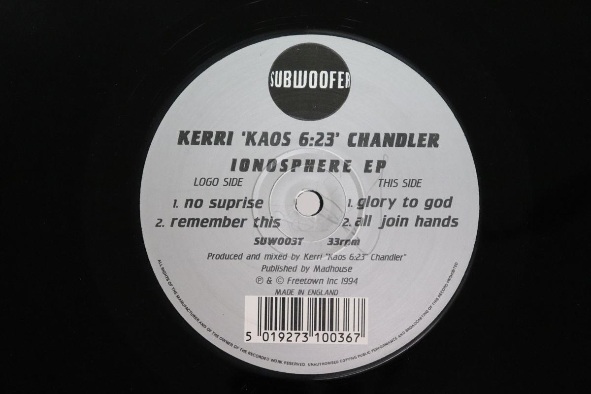

12inch Record KERRI CHANDLER Ionosphere EP SUW003T Subwoofer 1994 UK Dance Electronica Used