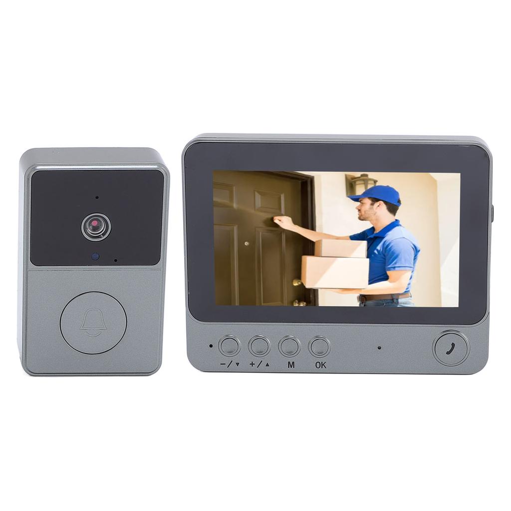 Video Doorbell Intercom System 2.4G Duplex Wireless Video Doorbell with Display Ding Dong Doorbell for Home Security