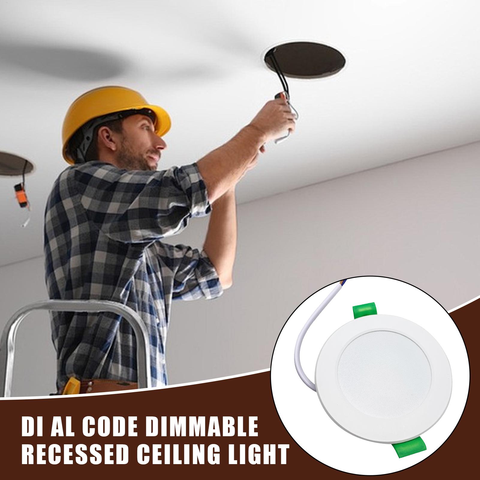 

Recessed Ceiling Lights 3 Color Adjustable Recessed Light Dimmable Spotlight Lamp Downlights Modern Lighting For Indoor Shower China Mainland
