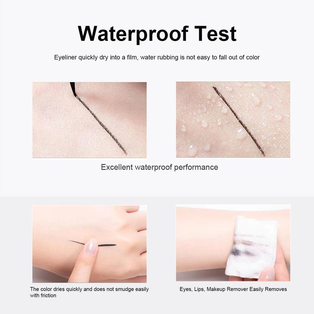 Liquid Eyeliner Pencil Adai Flower Makeup Cosmetics Black Brown 24 H Waterproof Relief Design
