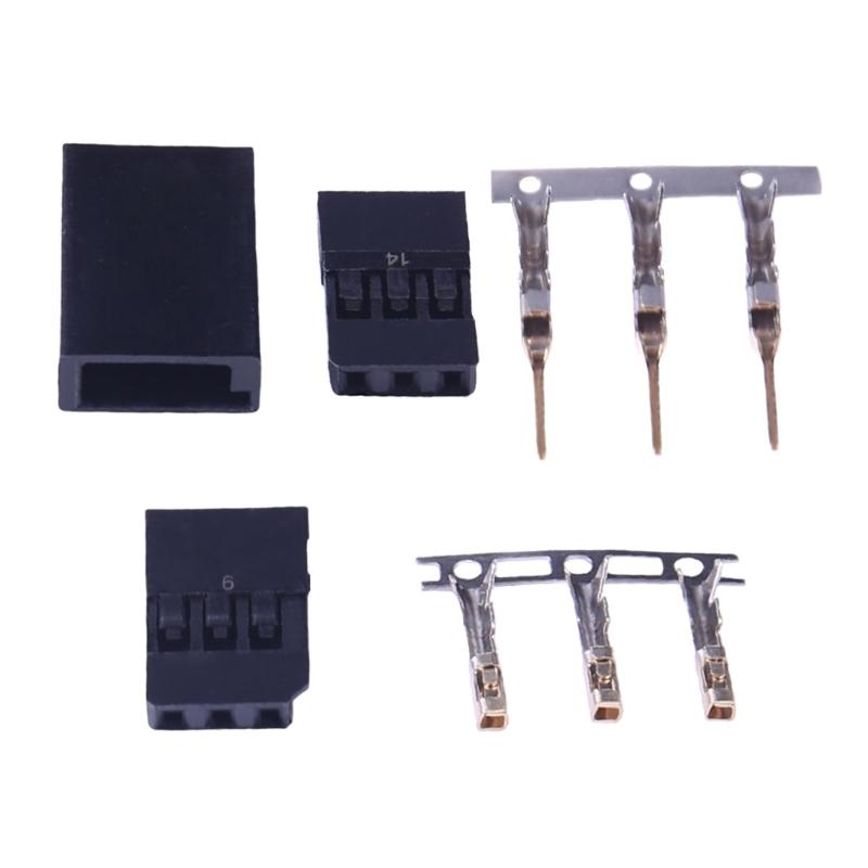 For Futaba Servo Receiver Connectors Plugs with Lock and Male Female Terminals Crimps Pin Kit for Quadcopter Battery