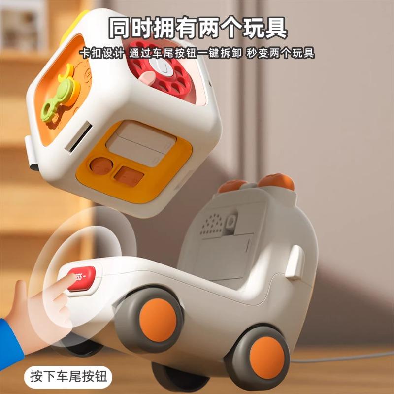 Baby Montessori Busy Cube Bus Toy With Light And Sound Educational Learning Toy For Toddlers