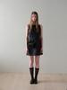 BEIRUT Stitch Satin Mini Dress (Black)