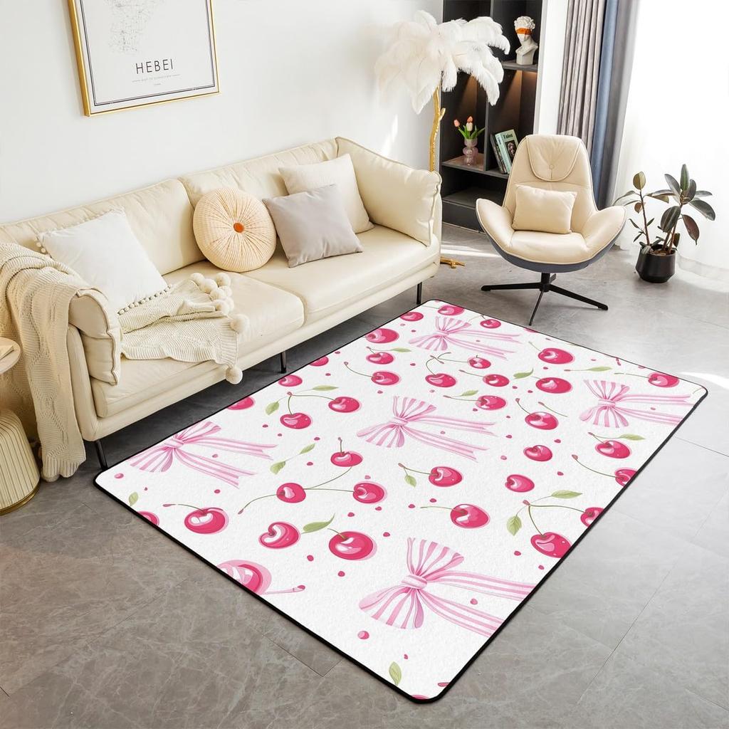 Erosebridal Fish Hunting Area Rug 3x5,Vintage American Flag Non Slip Indoor Floor Mat,Fishing Rod Bass Fishing Carpet for Dining Room Under