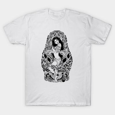 T Shirt Women Babushka Harajuku Print Kawaii Tshirt Summer Short Sleeve Female T-Shirt Top Tee