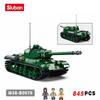 Sluban militärischer IS-2 Schwerer Panzer Modellbaustein WW2 Armee Soldat Kinderspielzeug Bausteine 845 Stück