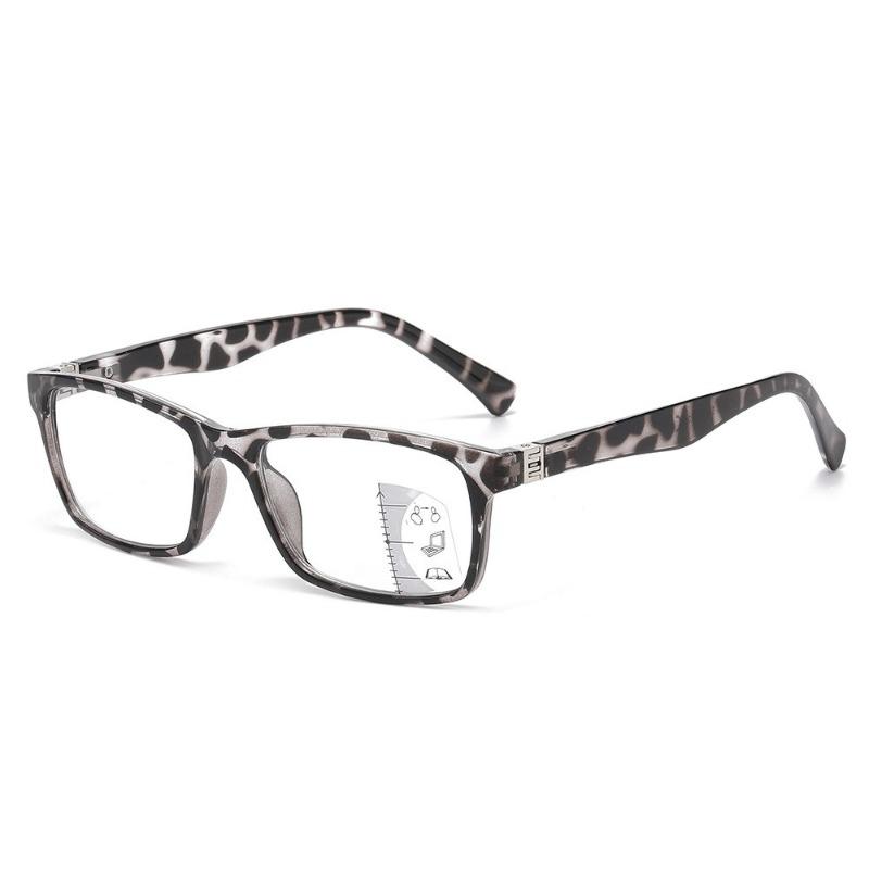 New Multifocal Anti-Blue Light Reading Glasses Unisex Square-Frame High-Definition Presbyopia Eyewear Diopter +1.0 To +4.0