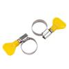 20pcs Clamp Key Type Hose Clamp Garden Fuel Line Adjustable Stainless Butterfly Hose Clam