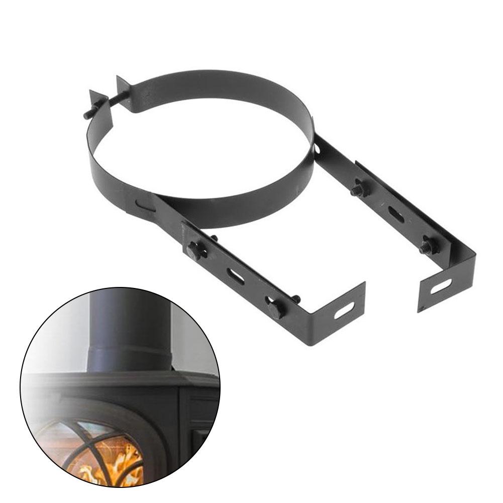 1pc Smoke Pipe Bracket Chimney Pipe Holder Adjustable Stainless Steel Wall Support For 150mm Chimneys Fireplace Extractor Fixing