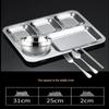 304 Stainless Steel 5-Compartment Cafeteria Tray