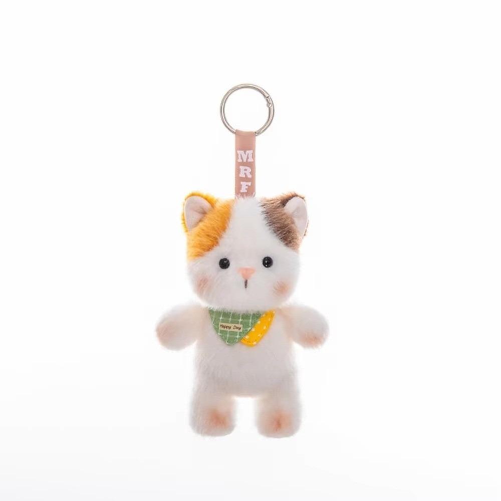 Furry Plush Animal Pendant PP Cotton Plush Backpack Pendant Stuffed Doll Keyring  Boy Girl Gift