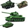 Bausteine Geschenk: Militärische Zweiter Weltkrieg Panzer Serie Einschließlich C1 Schützenpanzer, Elefant Panzerzerstörer, Tiger Schwerer Panzer
