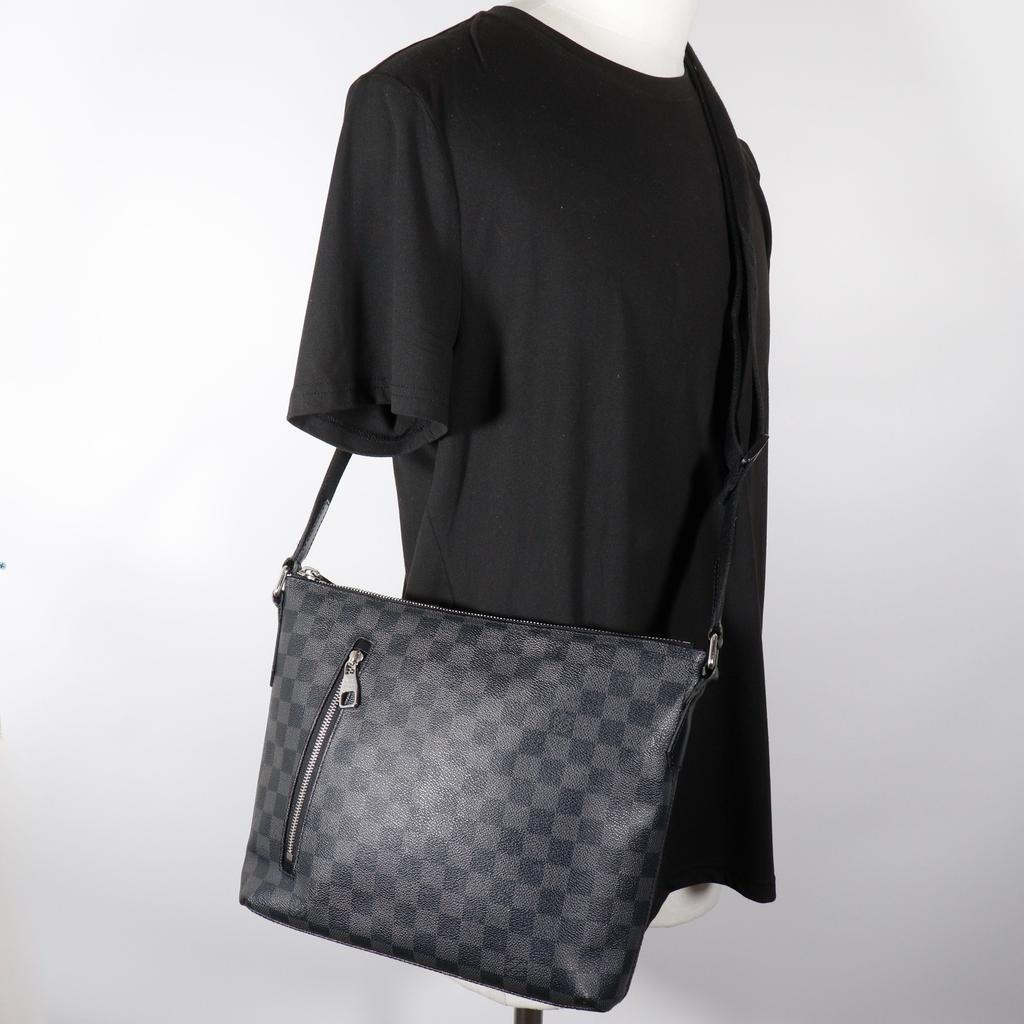 LOUIS VUITTON Nick PM Shoulder Bag N41211 black Damier Grafitto Canvas mens Used