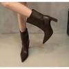 New Style Women's Black Winter Zipper Warm Plush Ankle Boots Women Square Heel Zip Lady Footwear Shoes Super Big Size