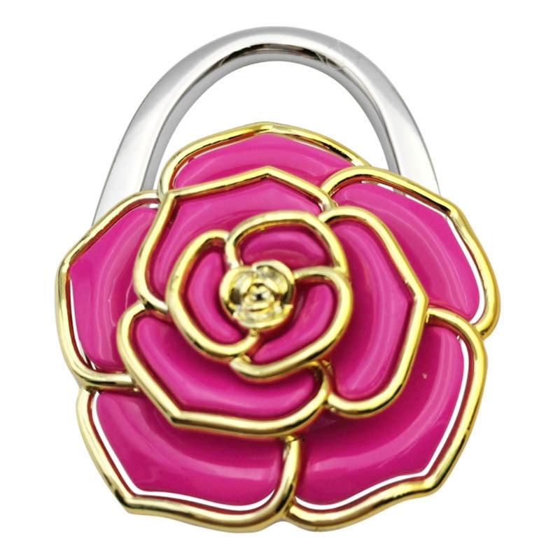 Fashion Flower Shaped Purse Hook Foldable Handbag Hook Table Portable Holder Hanger Handbag Bag Parts Accessories
