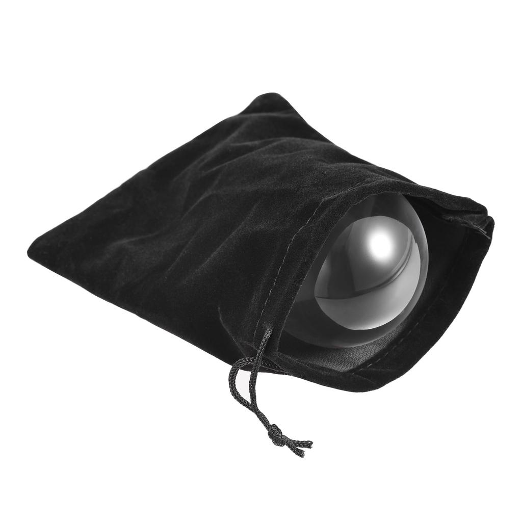 uxcell Acrylic Contact Juggling Balls with Ball Bag, 50mm Diameter, 120mm x 140mm, Clear, Pack of 2