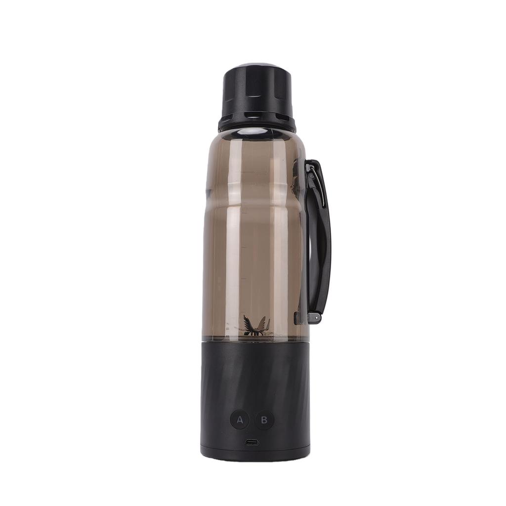 Portable Blender Cup USB Rechargeable 600ml Cordless Blender Juicer 20000RPM Motor for Grinding Coffee Beans Ice Black