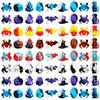 10-30 Pcs Halloween Spider Bats Follow The Bubble Keychain for Halloween Ghost Festival Carnival Party Guest Gift Souvenir