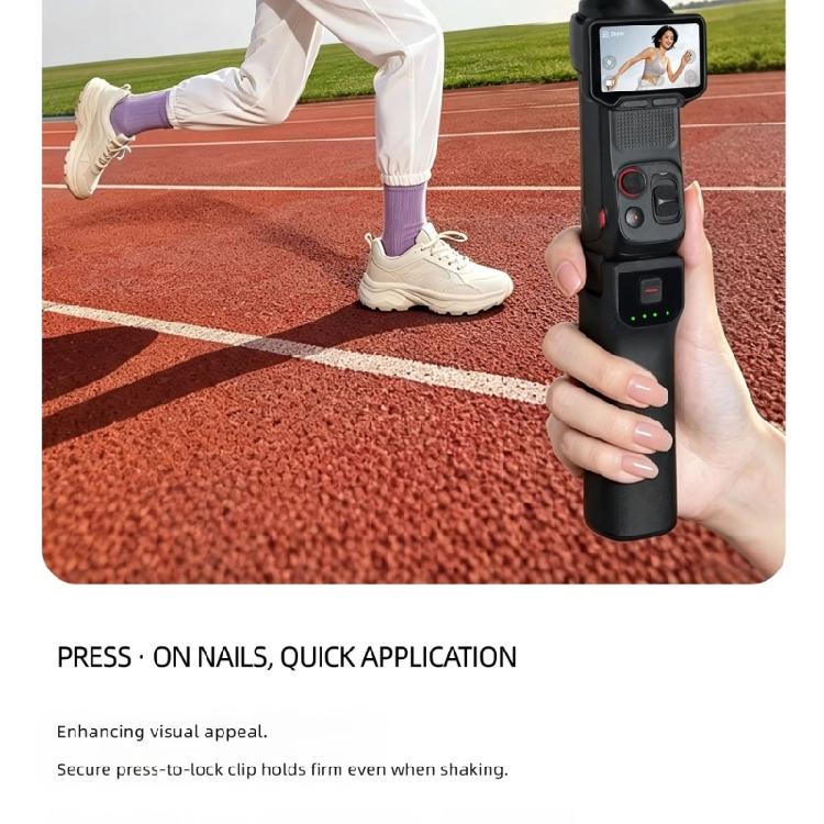 Rechargeable Camera Power Handle with Front Control Button, Status Lights, Type C Output, and 1/4 Threaded Hole Mount