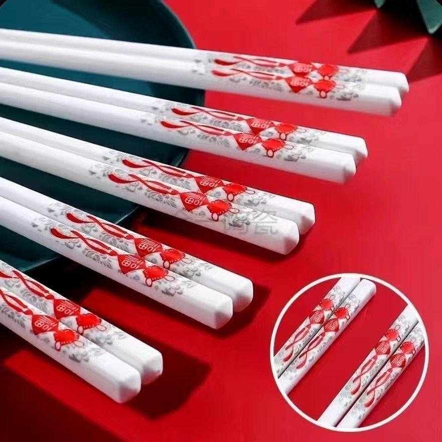 Premium Mold-Proof, Anti-Slip, High-Temp Resistant Bone China Ceramic Chopsticks