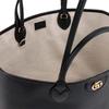 Gucci Ophidia Double G Logo Solid Color Leather Tote Bag Women tote bags Black 739730-DJ20G-1000
