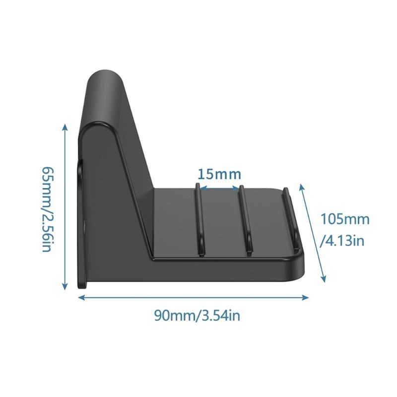 Multiple Device Wall Mount Holder Stand for Tablets, Smartphones Easy Installs with Adhesive or Screws