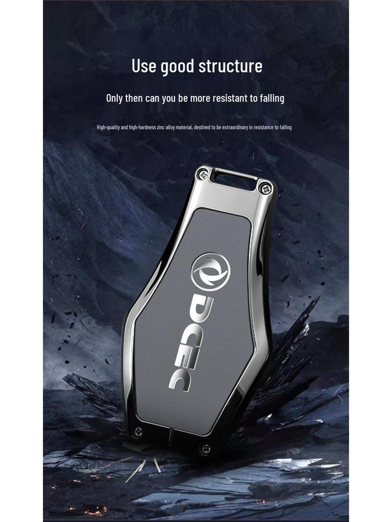 Zinc Alloy Leather Key Case for Dongfeng Fengguang 580 (2016/17) - Stylish and Durable with Creative Buckle for Men and Women