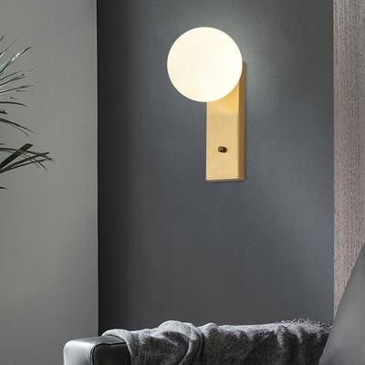 Applique murale LED nordique d'intérieur G9 9 W, luminaire décoratif pour salon, chambre à coucher, avec boule en verre, éclairage d'intérieur