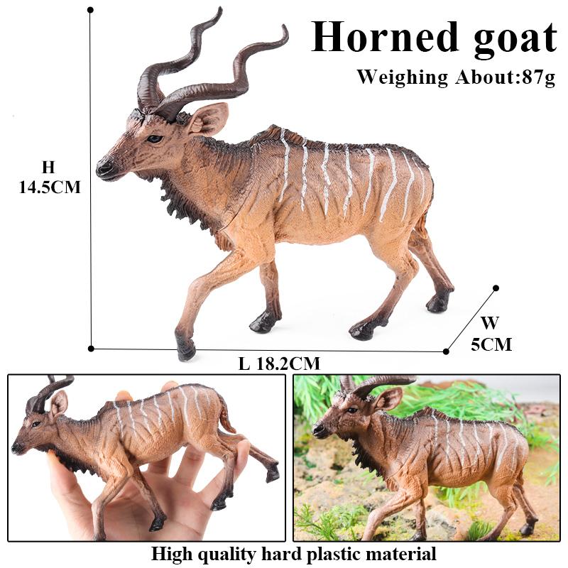 Oenux Wild Animal Lion Tiger Bear Wolf Rhinoceros Cheetah Antelope Hippo Elephant Zebra Model Action Figures Kids Toy Cute Gift