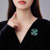 Ethnic-style Clover Brooch, High-end and Elegant Four-leaf Clover Pearl Brooch, Exquisite and Light Luxury Pin