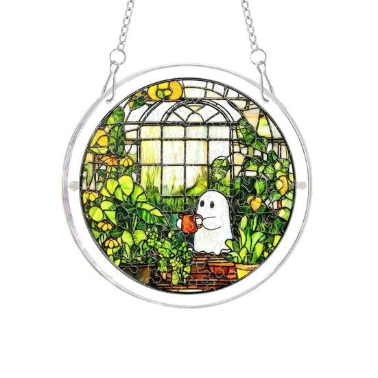Halloween Acrylic Puzzle Suncatcher Window Hanging7.87 Inch Sun Catcher Window Decoration Ornament Ideal