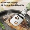 Little Bear Stainless Steel Frying Fish Clip - 2-in-1 Clip & Shovel, Durable Portable, Home Multi-Functional Kitchen Tool